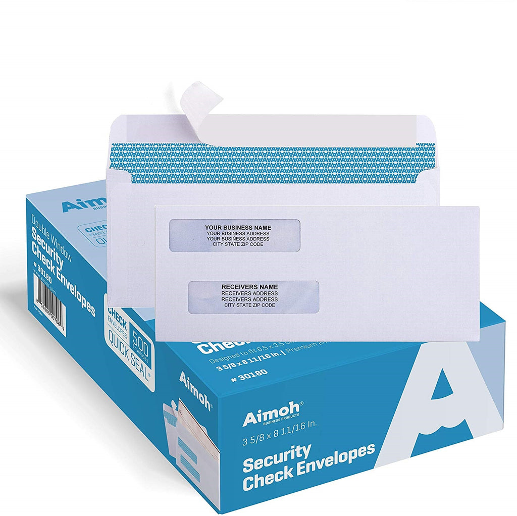 6 3/4 Security Tinted Self-Seal Envelopes - No Window, Size 3-5/8 X 6 —  Aimoh