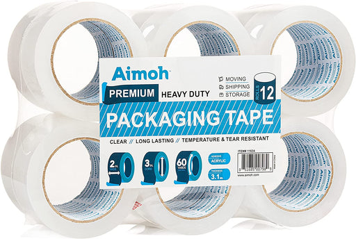 Super Heavy Duty Clear Packing Tape -Acrylic Adhesive- 3.1mil - Aimoh
