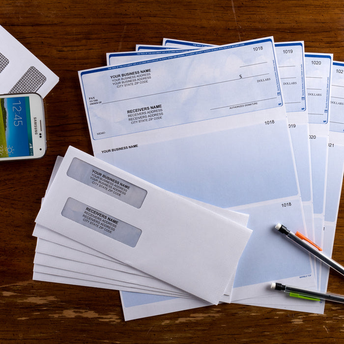 SecurityDocs High Security Blank Check Paper – 500 Sheets – Business Checks on Top, Laser & Inkjet Compatible, 8.5 x 11