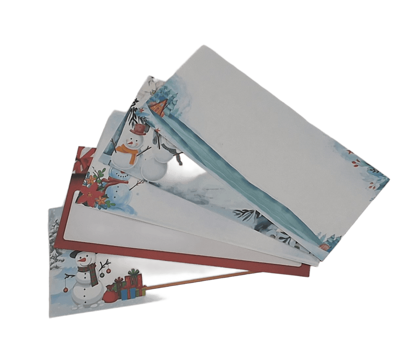 100 #10 Self-Seal Holiday Snowflake Printed Envelopes – Winter Wonderland Design for Christmas Cards, Party Invitations & Seasonal Mailings - Aimoh