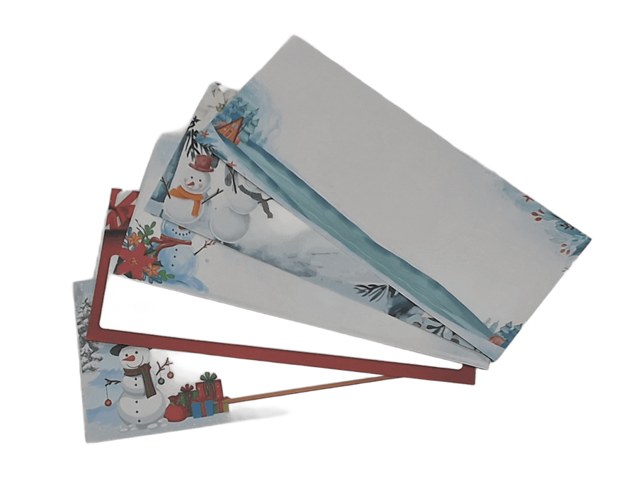 100 #10 Self-Seal Holiday Snowflake Printed Envelopes – Winter Wonderland Design for Christmas Cards, Party Invitations & Seasonal Mailings - Aimoh