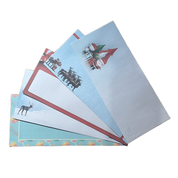 100 sobres autosellables n.° 10 con estampado de copos de nieve navideños: diseño de paraíso invernal para tarjetas navideñas, invitaciones a fiestas y correos de temporada.