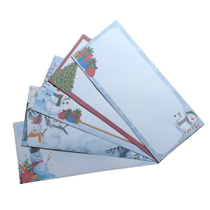 100 sobres autosellables n.° 10 con estampado de copos de nieve navideños: diseño de paraíso invernal para tarjetas navideñas, invitaciones a fiestas y correos de temporada.