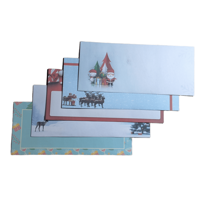 100 sobres autosellables n.° 10 con estampado de copos de nieve navideños: diseño de paraíso invernal para tarjetas navideñas, invitaciones a fiestas y correos de temporada.