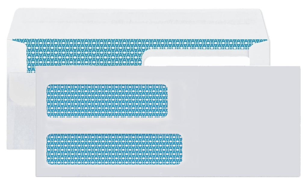 500#10 FLIP & SEAL Double Window Security Envelopes - for Invoices, St ...