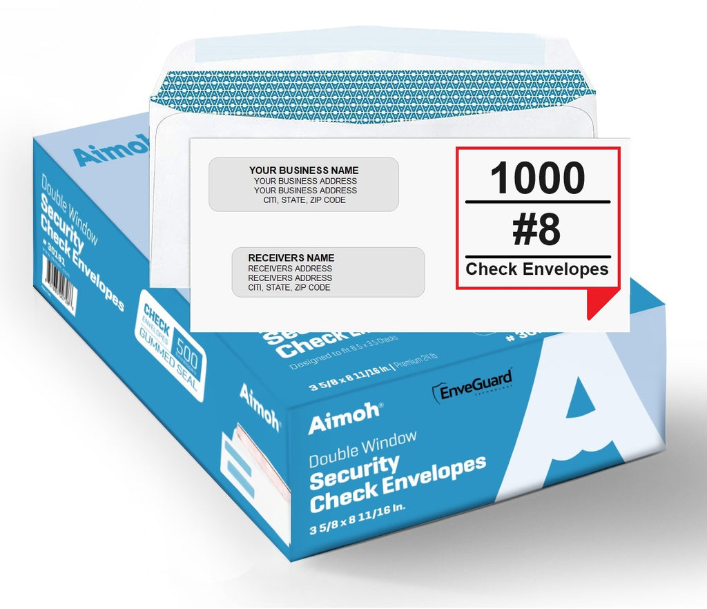 Check Envelopes - Double Window - SELF-SEAL - Security Tinted - 1000 C ...