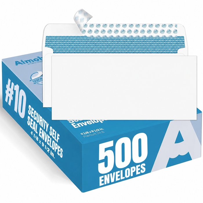 #10 Envelopes - No Window - Quick-Seal - Security Tinted - 500 Count