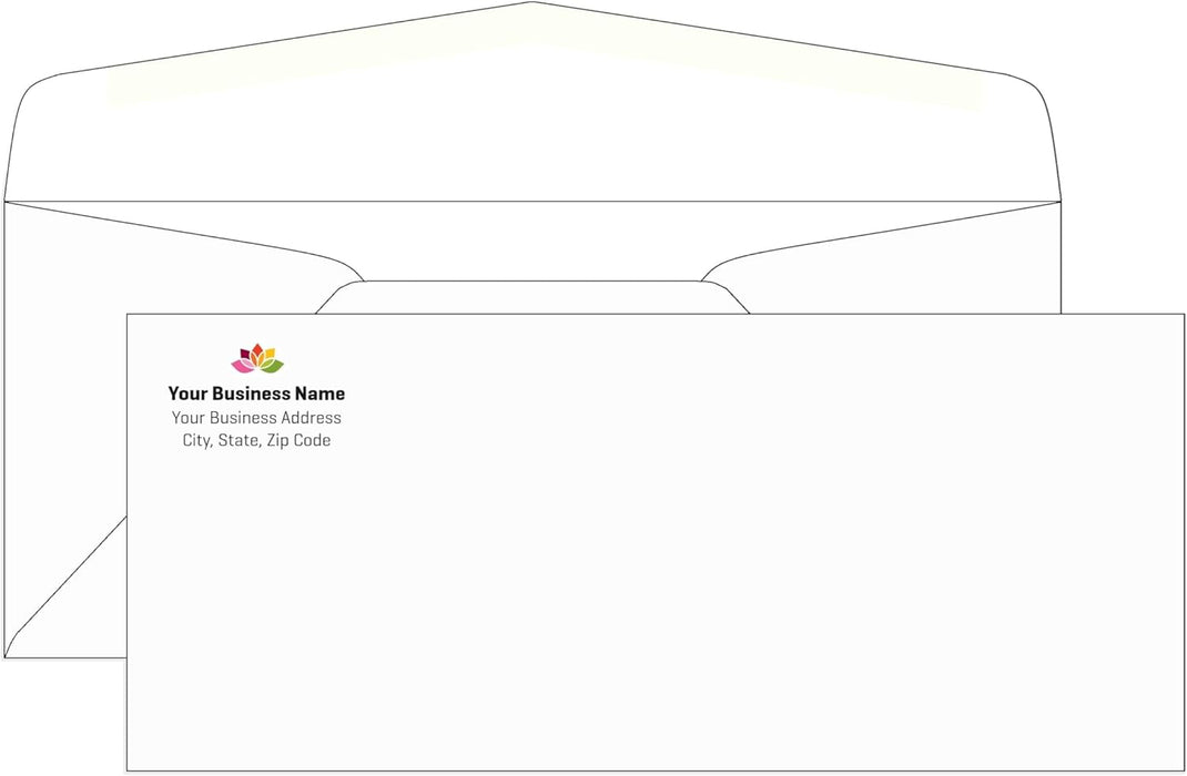 #10 White Envelopes, 500 Count – 24 LB Premium Paper – Regular Gummed Seal – Standard 4-1/8” x 9-1/2”