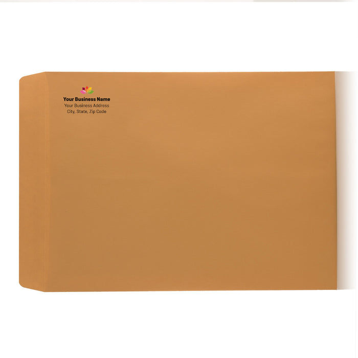 100 9 x 12 Custom Printed Self Seal Catalog Envelopes - Personalized with Logo and Address/Return Address Imprinted- 28lb - Kraft, Ultra Strong Quick-Seal, 9x12 inch, 100 Count (7-38300-100) - Aimoh
