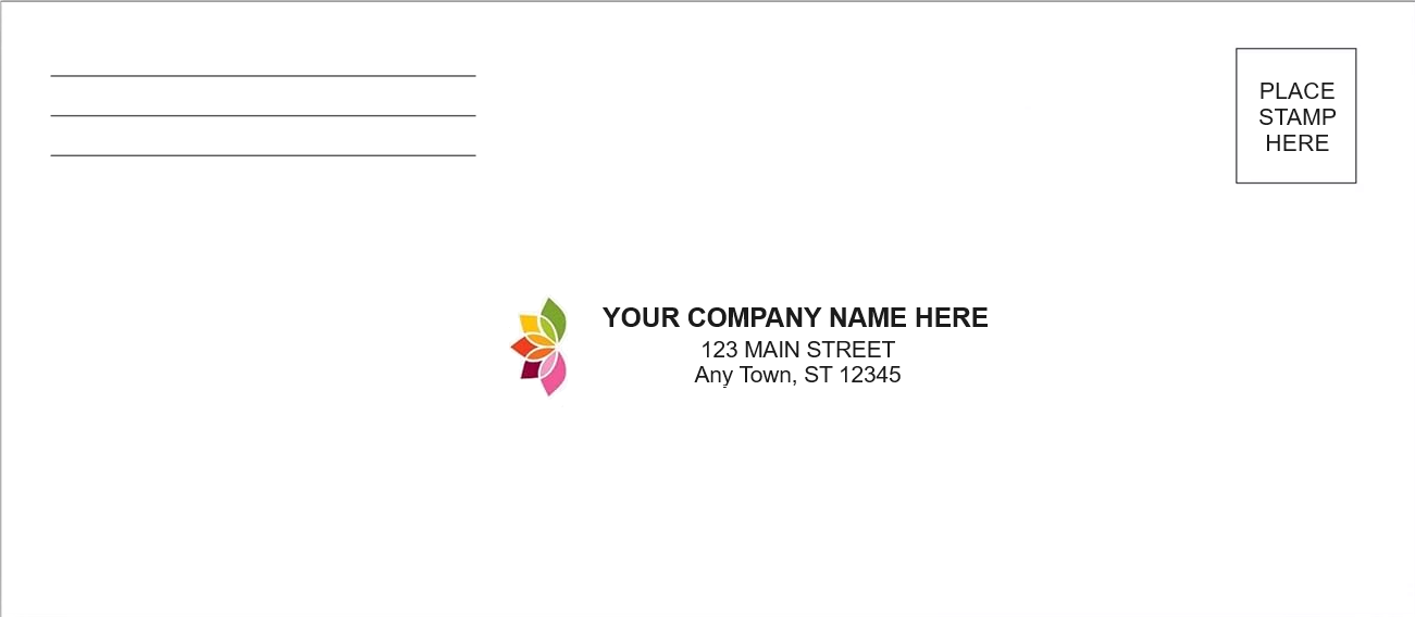 #9 Custom Printed Courtesy Reply Mail Gummed Security Envelopes - Personalized with Logo and/or Return Address - Gummed Closure, 3-7/8 x 8-7/8 Inches, - Aimoh