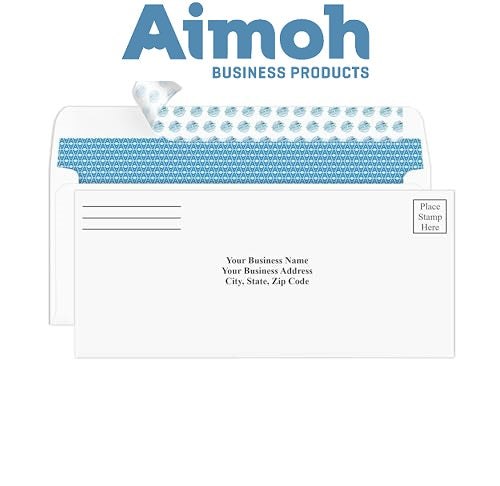 #9 Custom Printed Reply Envelopes - Self-Seal Security - Personalized with Logo and/or Return Address - Self-Seal, 3-7/8 x 8-7/8 Inches, - Aimoh