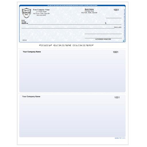 Check on Top with 2 stubs