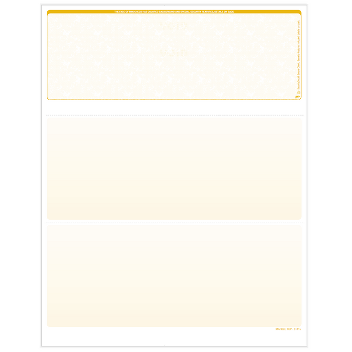 SecurityDocs High Security Blank Check Paper – 500 Sheets – Business Checks on Top, Laser & Inkjet Compatible, 8.5 x 11