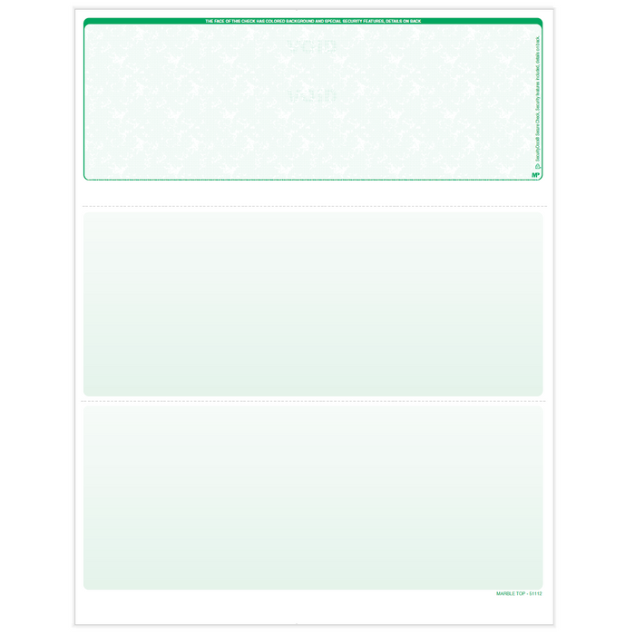 SecurityDocs High Security Blank Check Paper – 500 Sheets – Business Checks on Top, Laser & Inkjet Compatible, 8.5 x 11