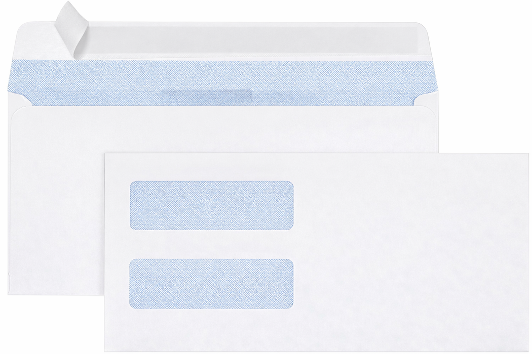LetterA #10 White Envelopes, Single Window, Self-Seal, Square Flap, 500 Count - Aimoh