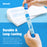 Envelope Moistener with Adhesive, Fast-Drying, Envelope Sealer, Stamp and Letter Glue licker, Ideal for envelopes, Stamps, Letters - 4 Pack (13454) - Aimoh