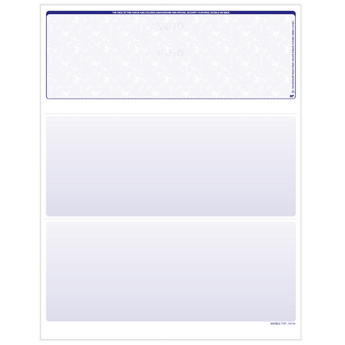 SecurityDocs High Security Blank Check Paper – 500 Sheets – Business Checks on Top, Laser & Inkjet Compatible, 8.5 x 11