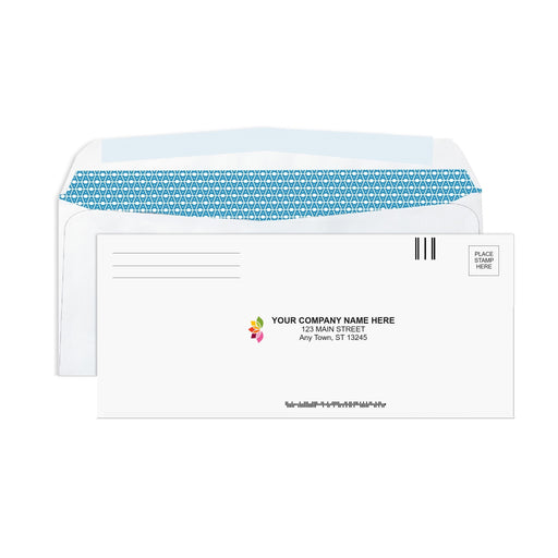 #9 Custom Printed Courtesy Reply Mail Gummed Security Envelopes - Personalized with Logo and/or Return Address - Gummed Closure, 3-7/8 x 8-7/8 Inches, - Aimoh
