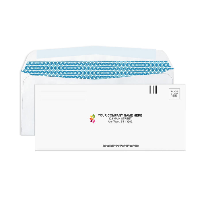 #9 Custom Printed Courtesy Reply Mail Gummed Security Envelopes - Personalized with Logo and/or Return Address - Gummed Closure, 3-7/8 x 8-7/8 Inches, - Aimoh