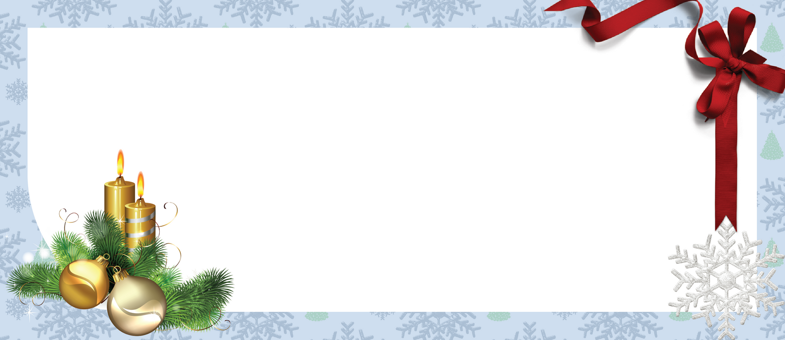 100 #10 Self-Seal Holiday Snowflake Printed Envelopes – Winter Wonderland Design for Christmas Cards, Party Invitations & Seasonal Mailings - Aimoh