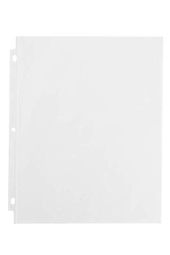 Sheet Protectors - Letter Size - 50 Pack Heavyweight Clear - 8.5 x 11, 3-Hole Punched, Reinforced Edge, PVC/Acid Free-Archival Safe-Print will not lift off, Top Load (13150) - Aimoh