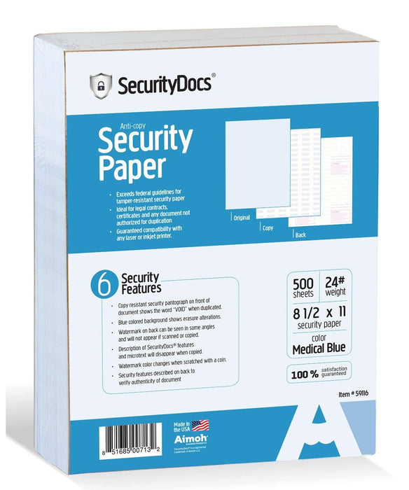 SecurityDocs Security Paper - Medical Blue - Aimoh
