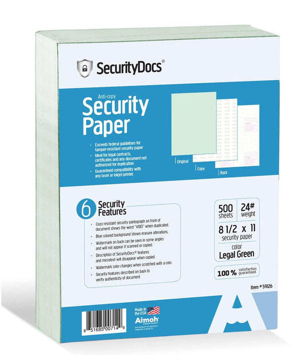 SecurityDocs Security Paper - Legal Green - Aimoh