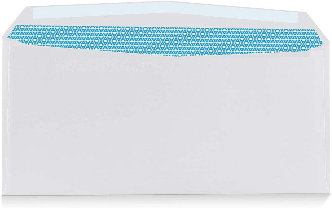 #9 Security Self-Seal Envelopes, Windowless Design, Premium Security Tint Pattern, Gummed Closure - EnveGuard - Size 3-7/8 x 8-7/8 Inches - White - 24 LB - 500 Count (30128) - Aimoh