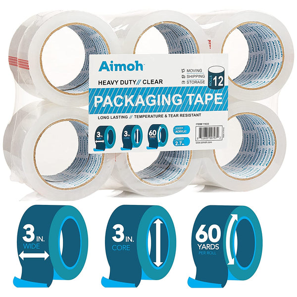 7 Rolls Of Heavy Duty Clear Packing Tape - 78 Yards Each | Tri Lece Movers - View #6