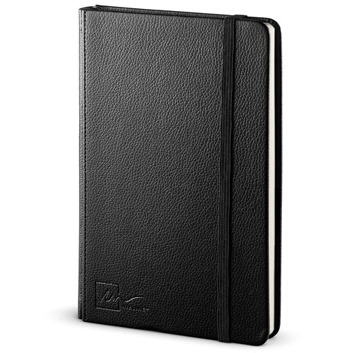 Executive Hardcover Notebook - 190 Dotted Pages Medium Size - A5 - Heavyweight Paper - Black (91260) - Aimoh