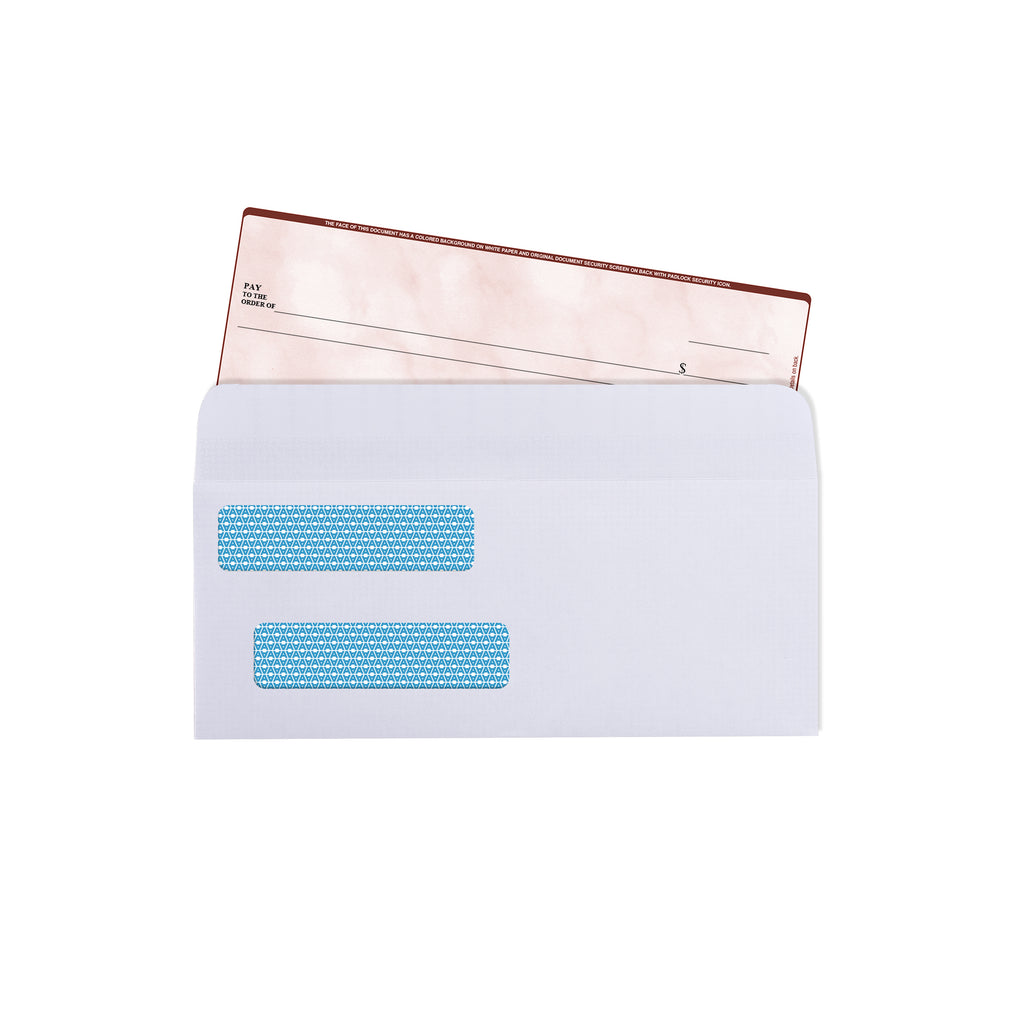 Check Envelopes - Double Window - Gummed - Security Tinted — Aimoh