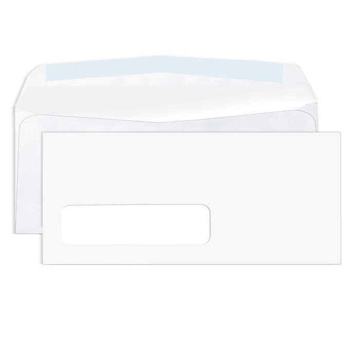 #10 Envelopes - Single Left Window - Gummed - 500 Count - Aimoh
